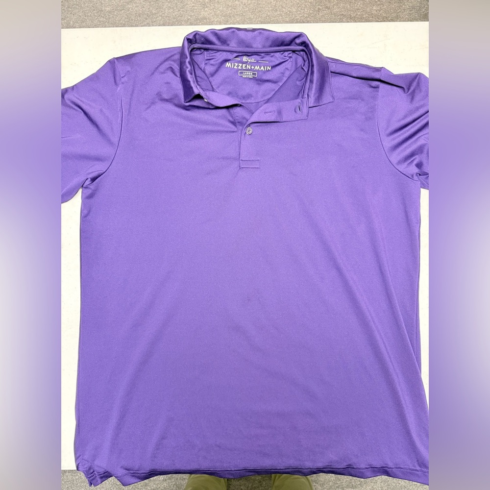 Mizzen+Main Vibrant Purple Polo Shirt